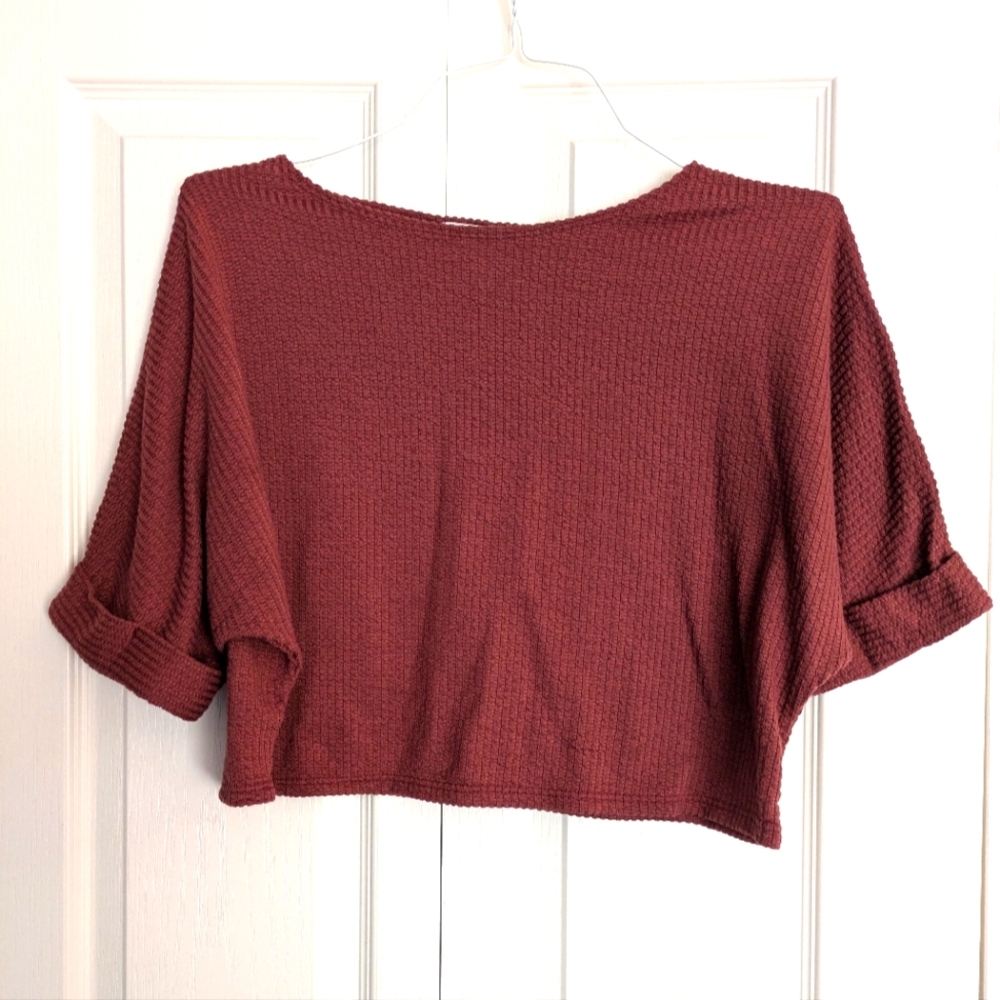 Caution To The Wind Rust Crop Top